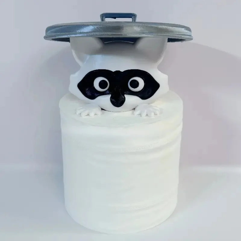Cute 3D Raccoon Toilet Paper Holder