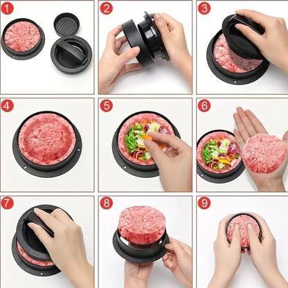 Manual Hamburger Patty Press Meat Burger Maker