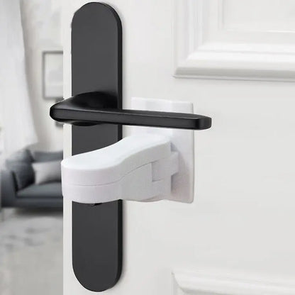 Child Safety Door Lever Lock Adhesive Protection Latch