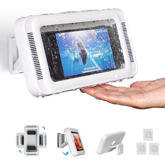 Waterproof Shower Phone Holder Rotatable Wall Mount Case
