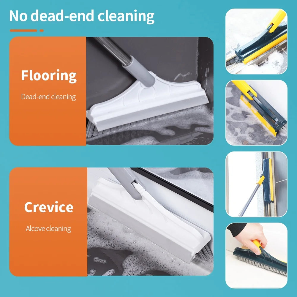 3-in-1 Cleaning Brush Long Handle Floor Scrubber