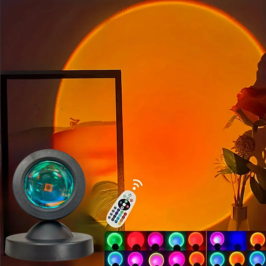 16 Color Sunset Projection Lamp USB LED Light