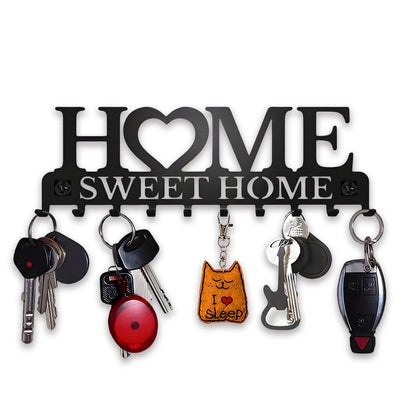 Wall Mounted Key Holder Rack 10 Hooks